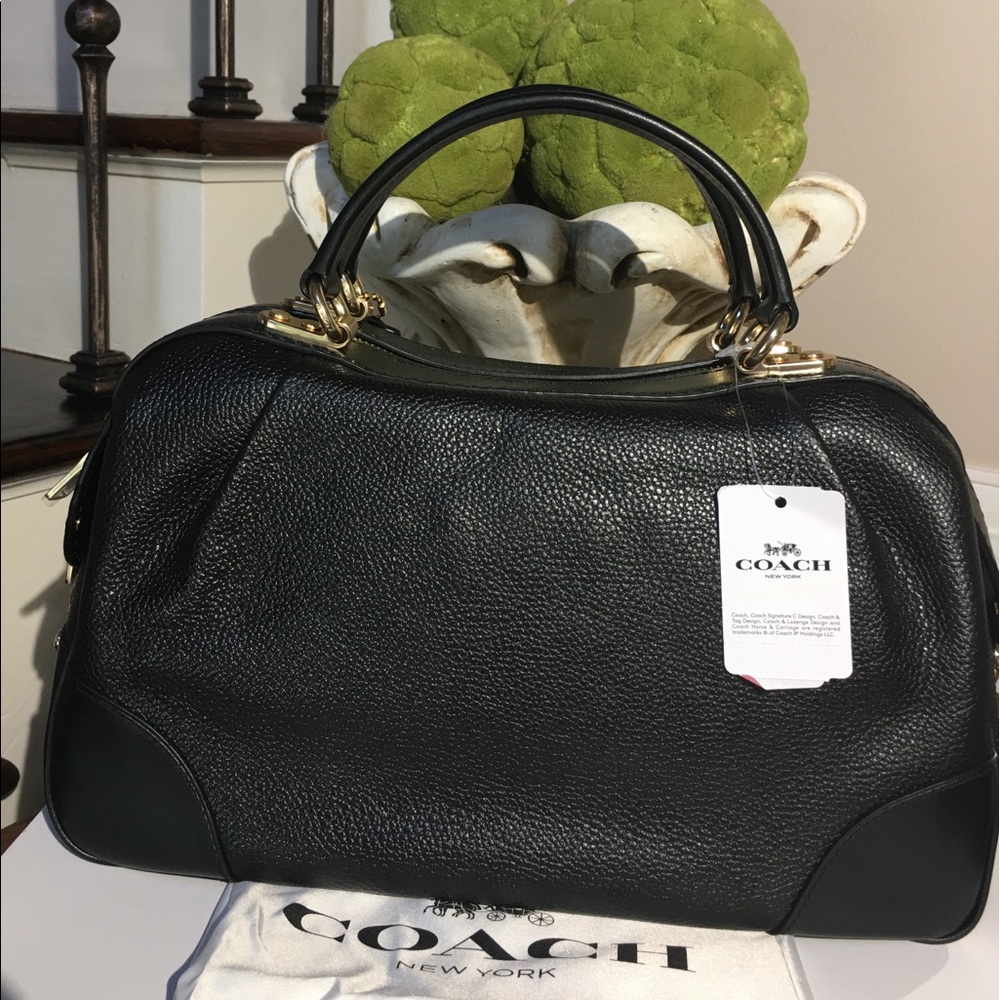 Coach Lane Satchel in Black Leather - Picture 7 of 10